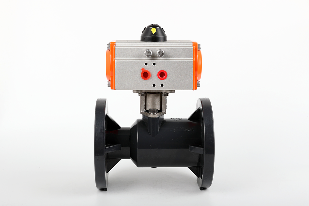 富裕气动法兰一体球阀